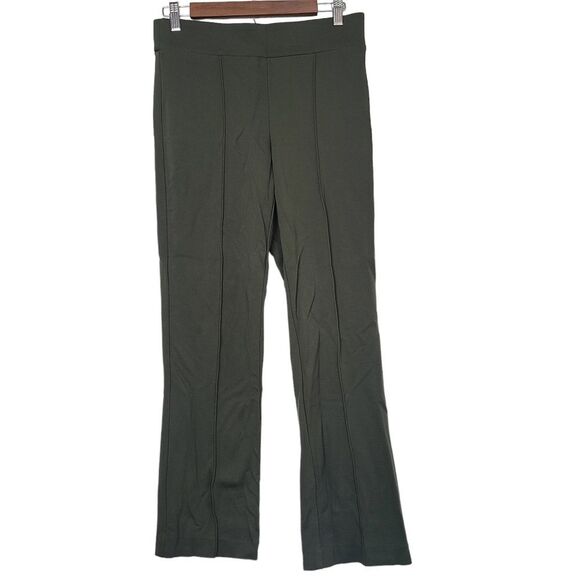 Jones New York Women's Pull On Pintuck Straight Wide Leg Soft Pants Green Size S - Picture 2 of 10